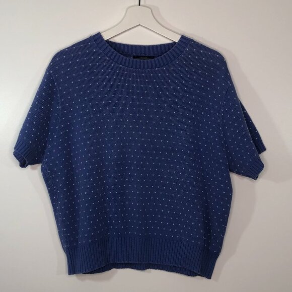 Vintage Lands' End Periwinkle Blue 80s Sweater - Picture 6 of 8